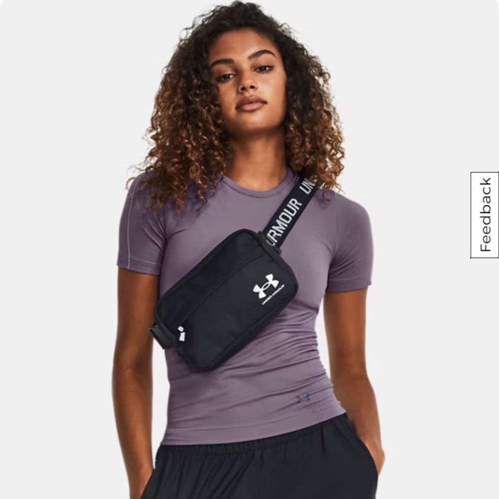 UA Essential Waist Bag Crossbody Black/White